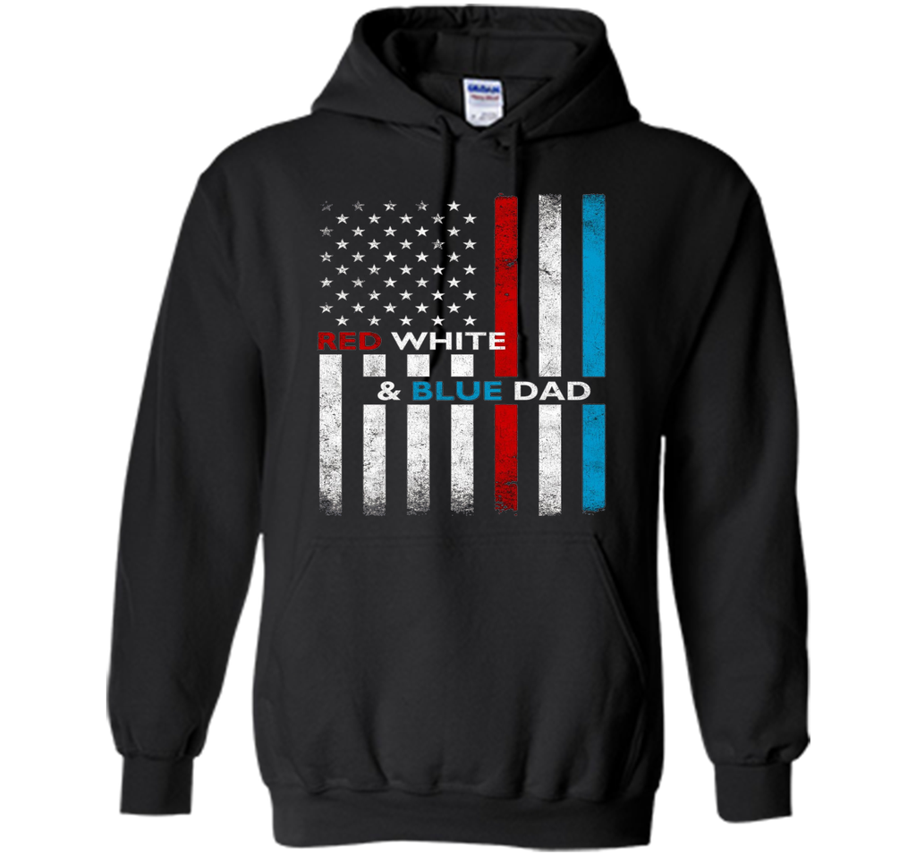 Mens Patriotic Dad Red White Blue USA Flag Father's Day T-Shirt