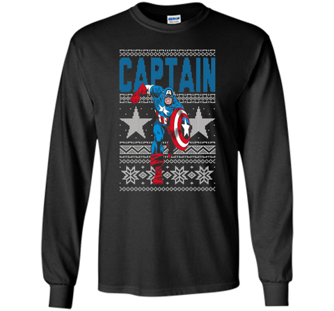 Captain America Star Ugly Christmas Sweater Graphic T-Shirt