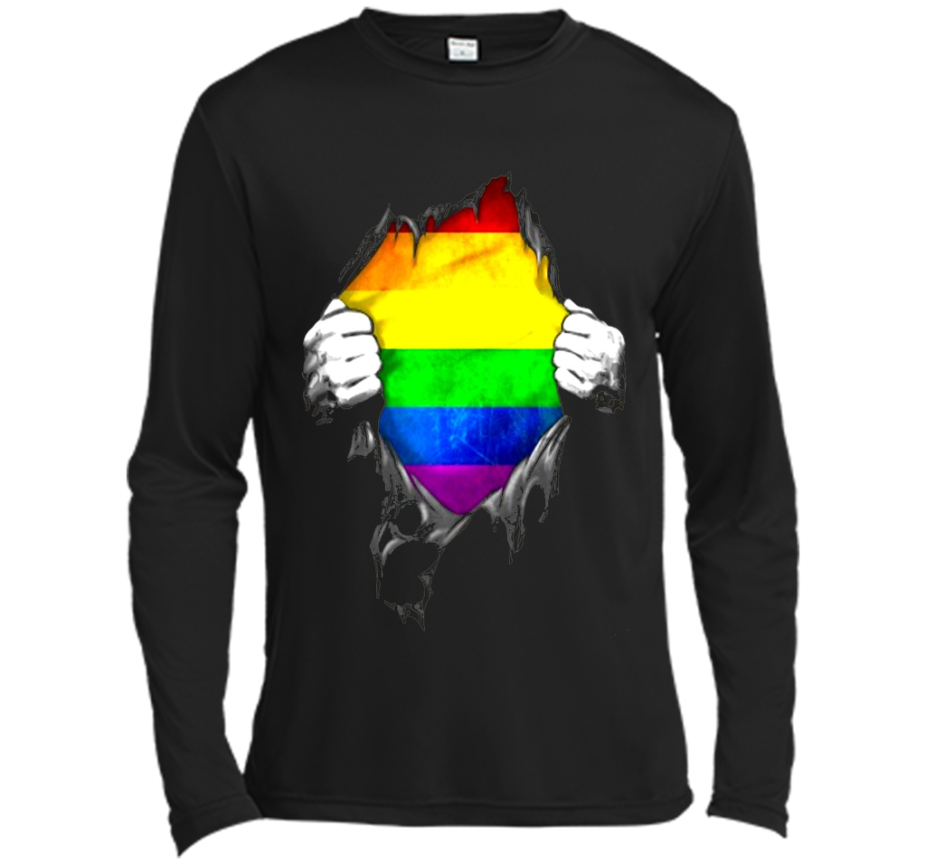 Rainbow Lesbian Gay Pride LGBT Super Stronger T Shirt