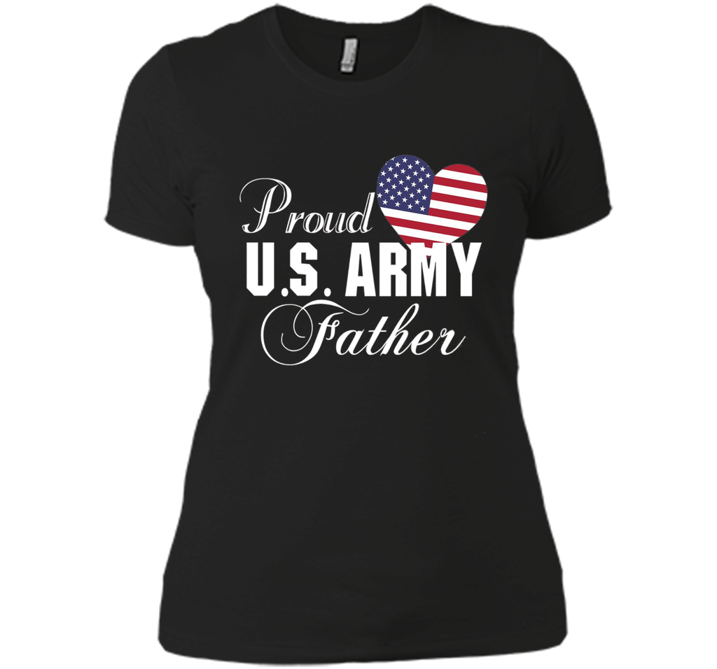 Mens Gift for Father's Day - Proud U.S. Army Father Heart T-shirt