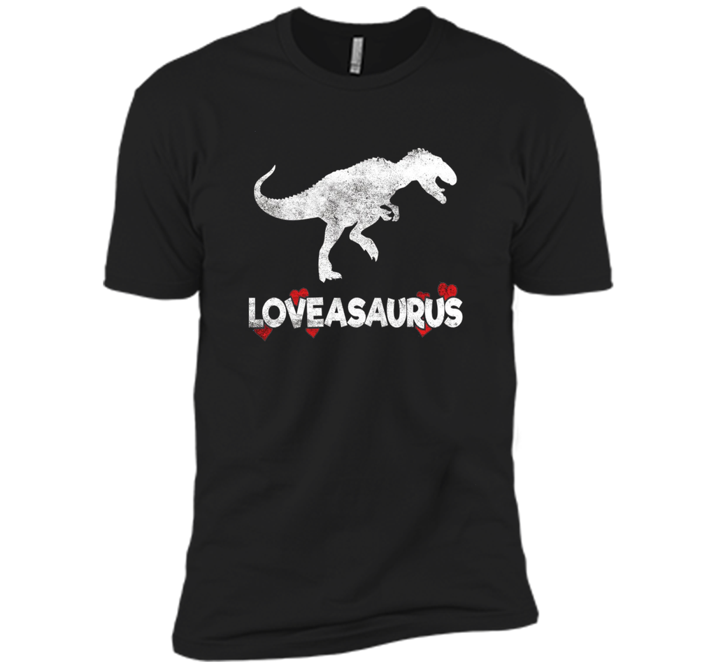 Loveasaurus Dinosaur Heart Valentines Day T-Shirt Boys Girls