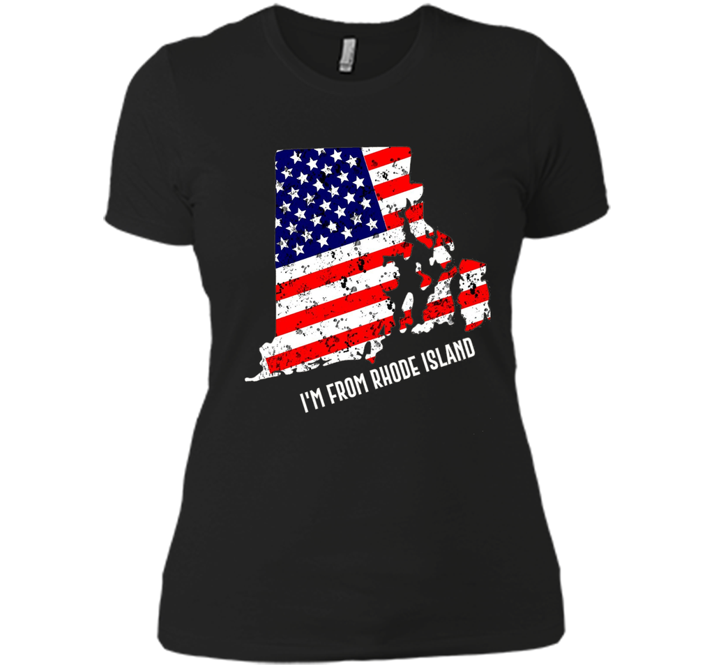 Proud of Rhode Island USA flag Independence day Tshirt