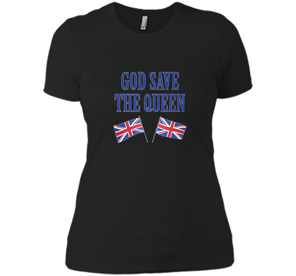 God Save The Queen with Union Jack flags
