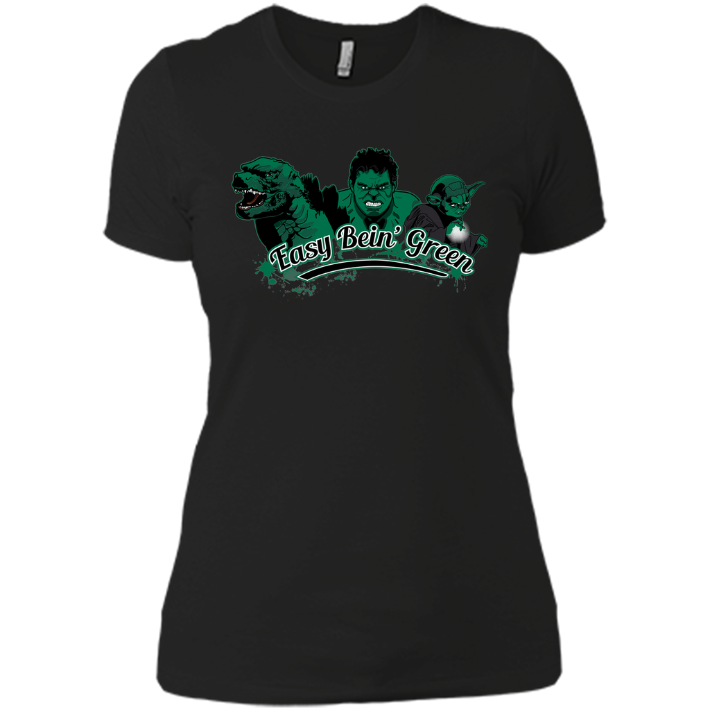 Easy Bein' Green-Cartoon graphic T-Shirt