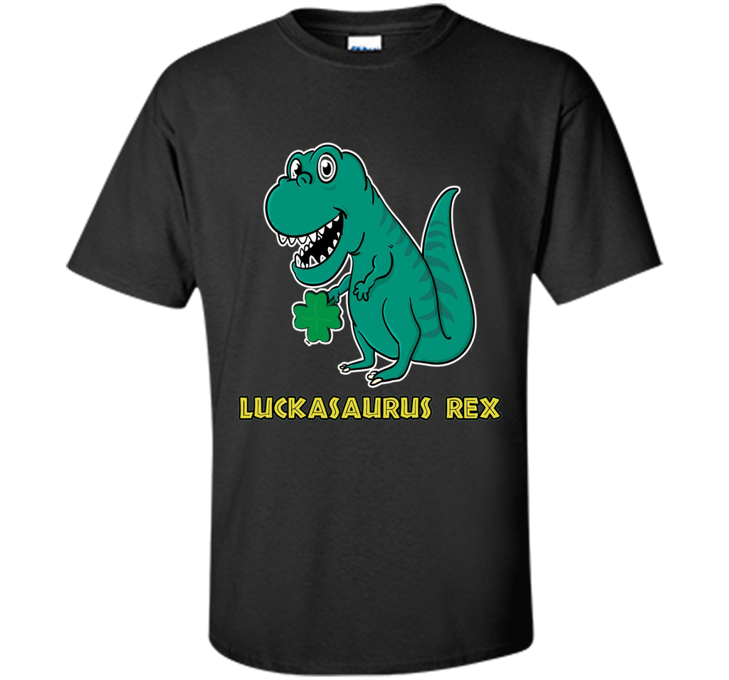Luckasaurus Rex Dinosaur St.Patricks Day Shirt Kids ALL AGES