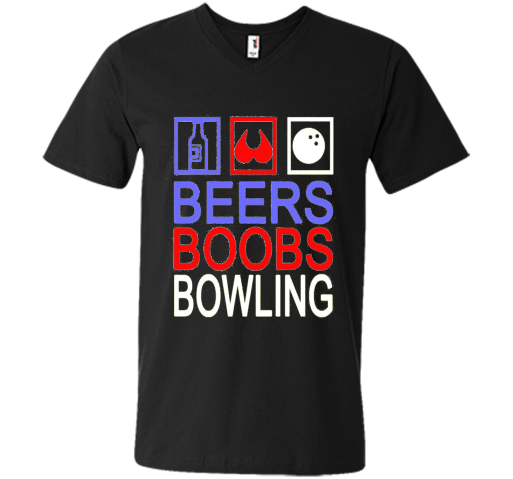 Funny Bowling Shirt - Beers Boobs Bowling Shirt