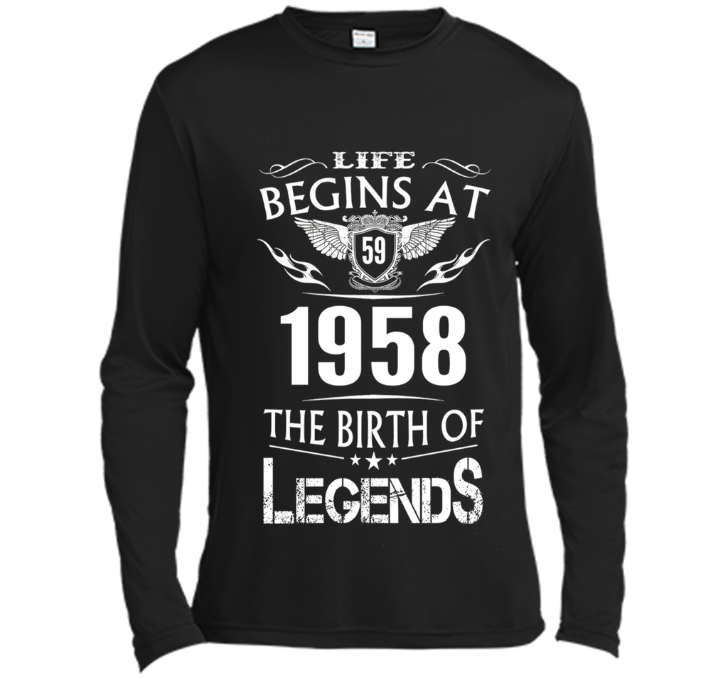Life Begins At 59 1958 The Birth Of Legends T-Shirt cool shirt