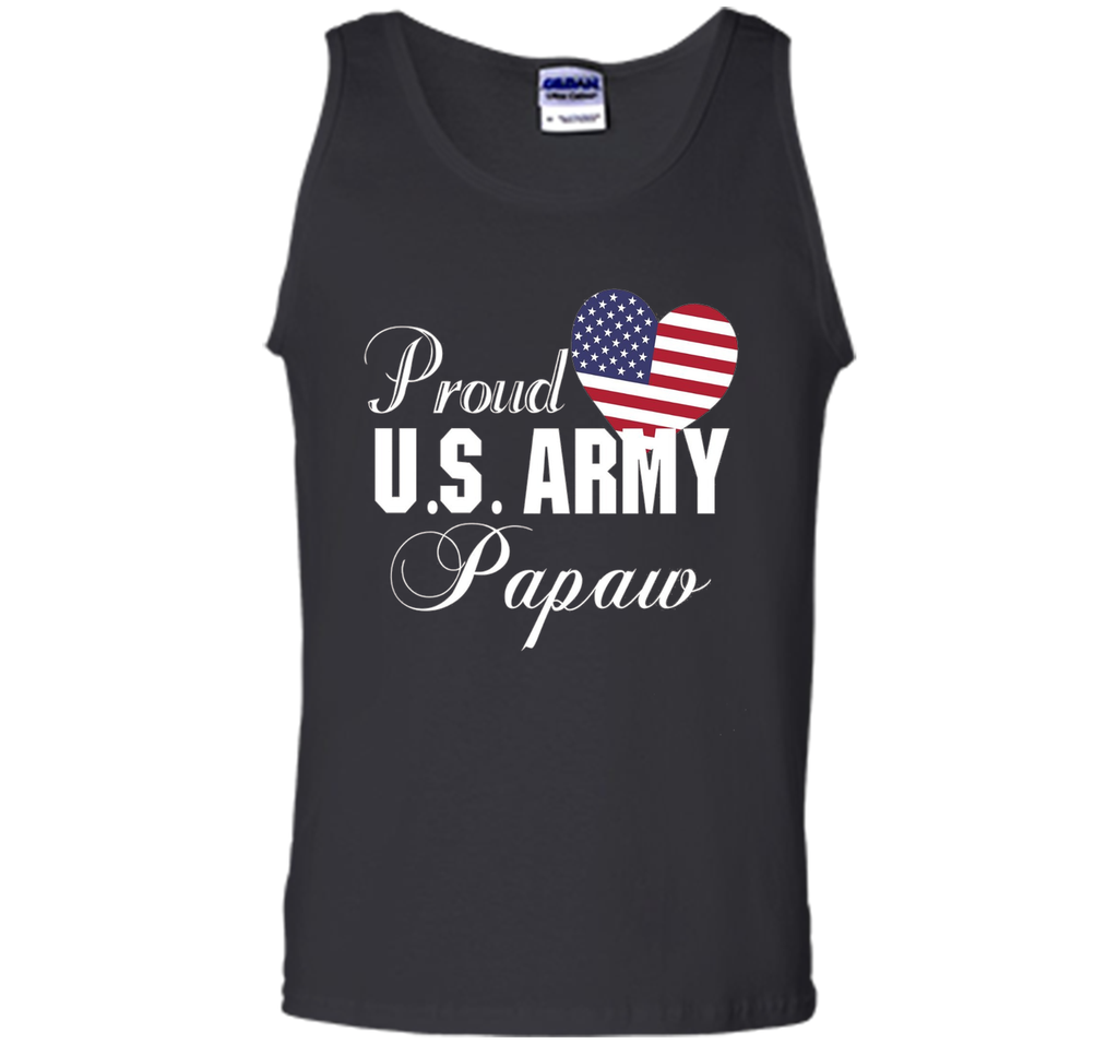 Mens Gift for Father's Day - Proud U.S. Army Papaw Heart T-shirt