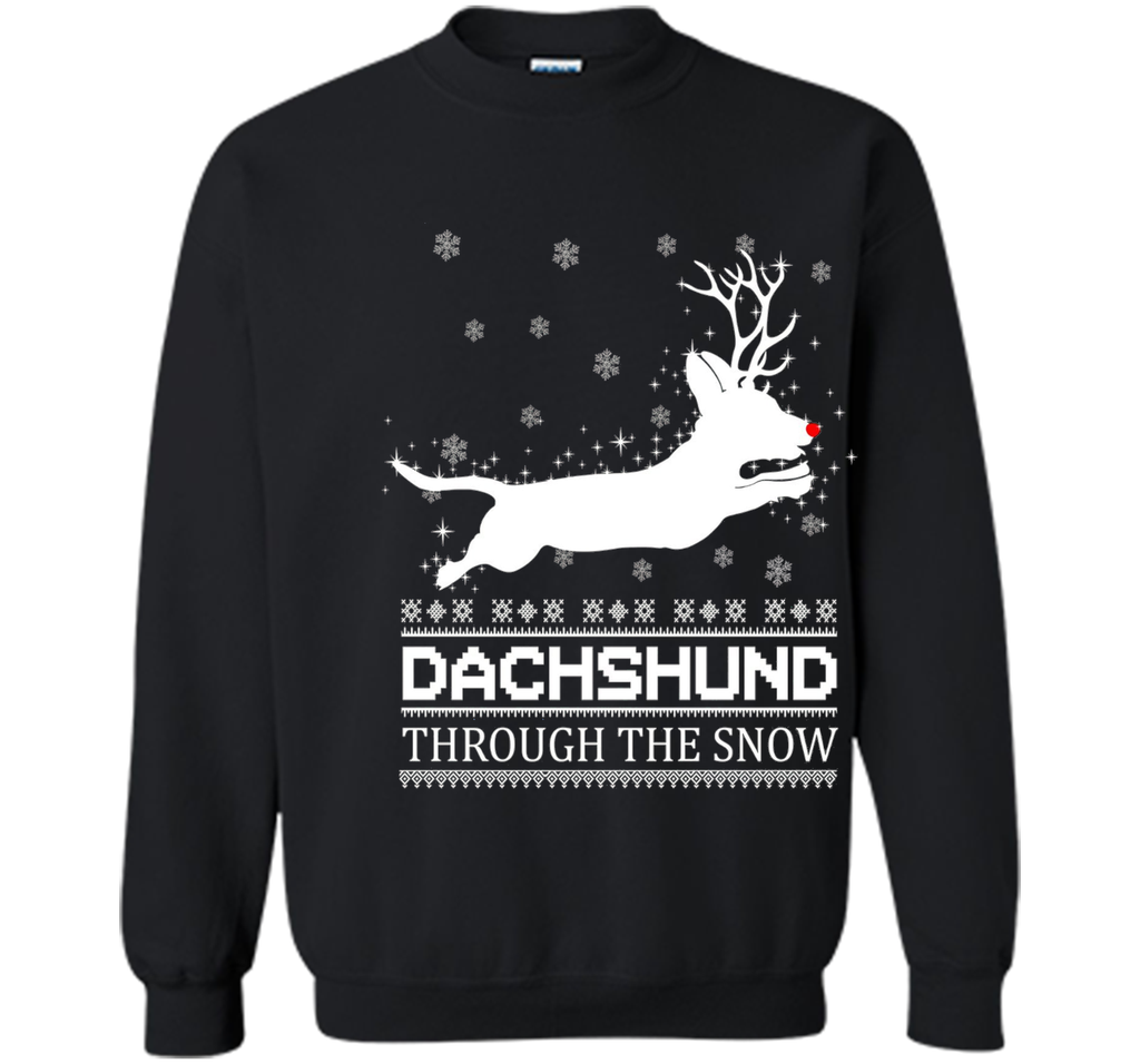 Dachshund Through The Snow T Shirt Lover Daschund Christmas