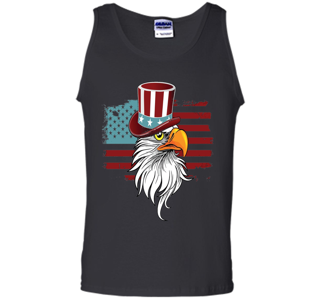 July 4TH Eagle Hat And Flag T-shirt Independence Day Shirt
