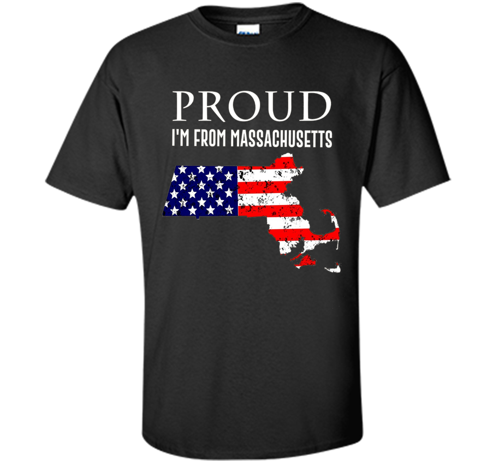 Proud of Massachusetts-US flag Independence day Tshirt