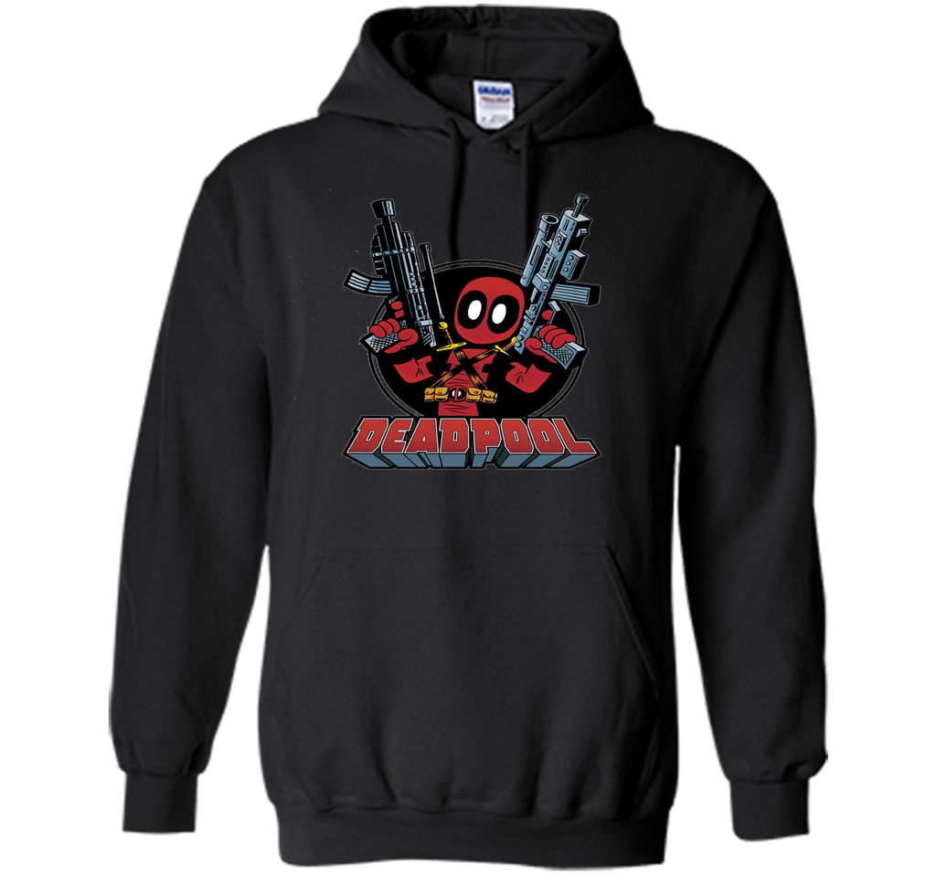 Deadpool Cartoon Guns Graphic T-Shirt