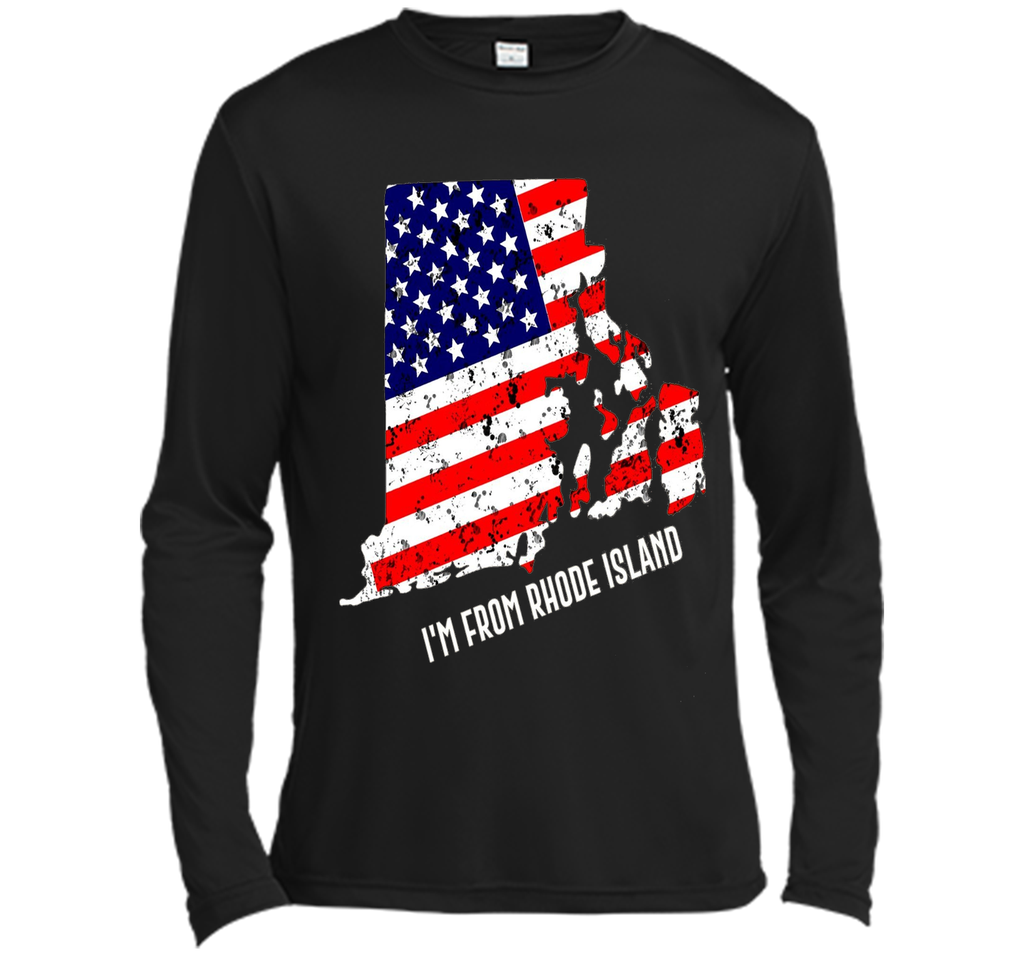 Proud of Rhode Island USA flag Independence day Tshirt
