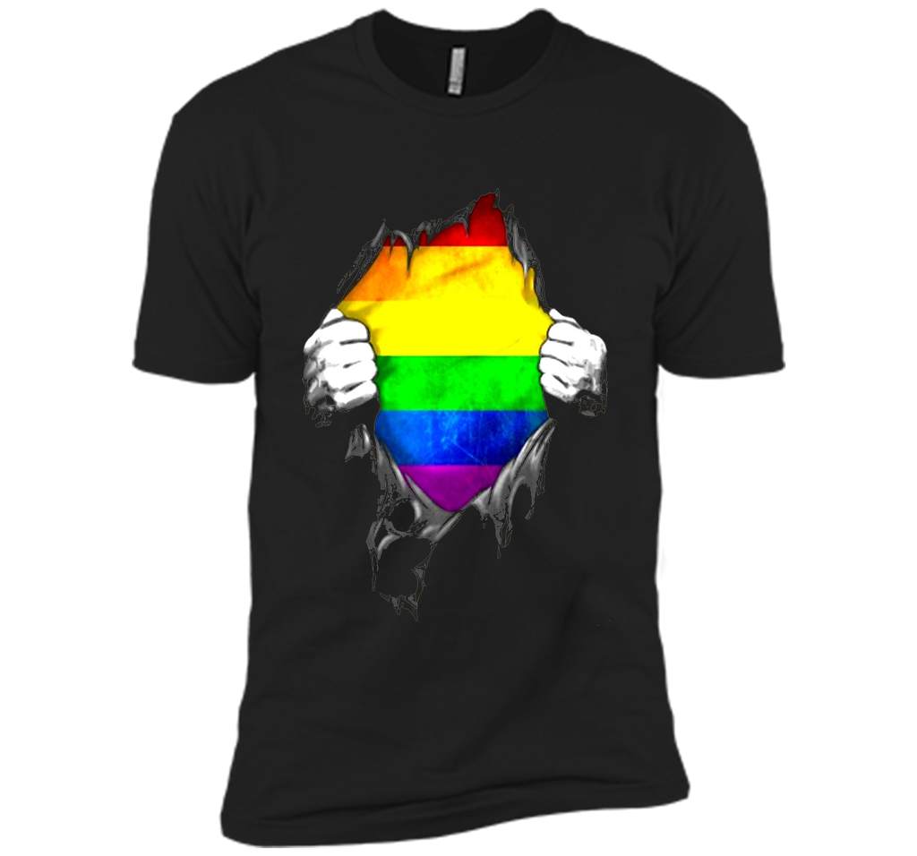 Rainbow Lesbian Gay Pride LGBT Super Stronger T Shirt