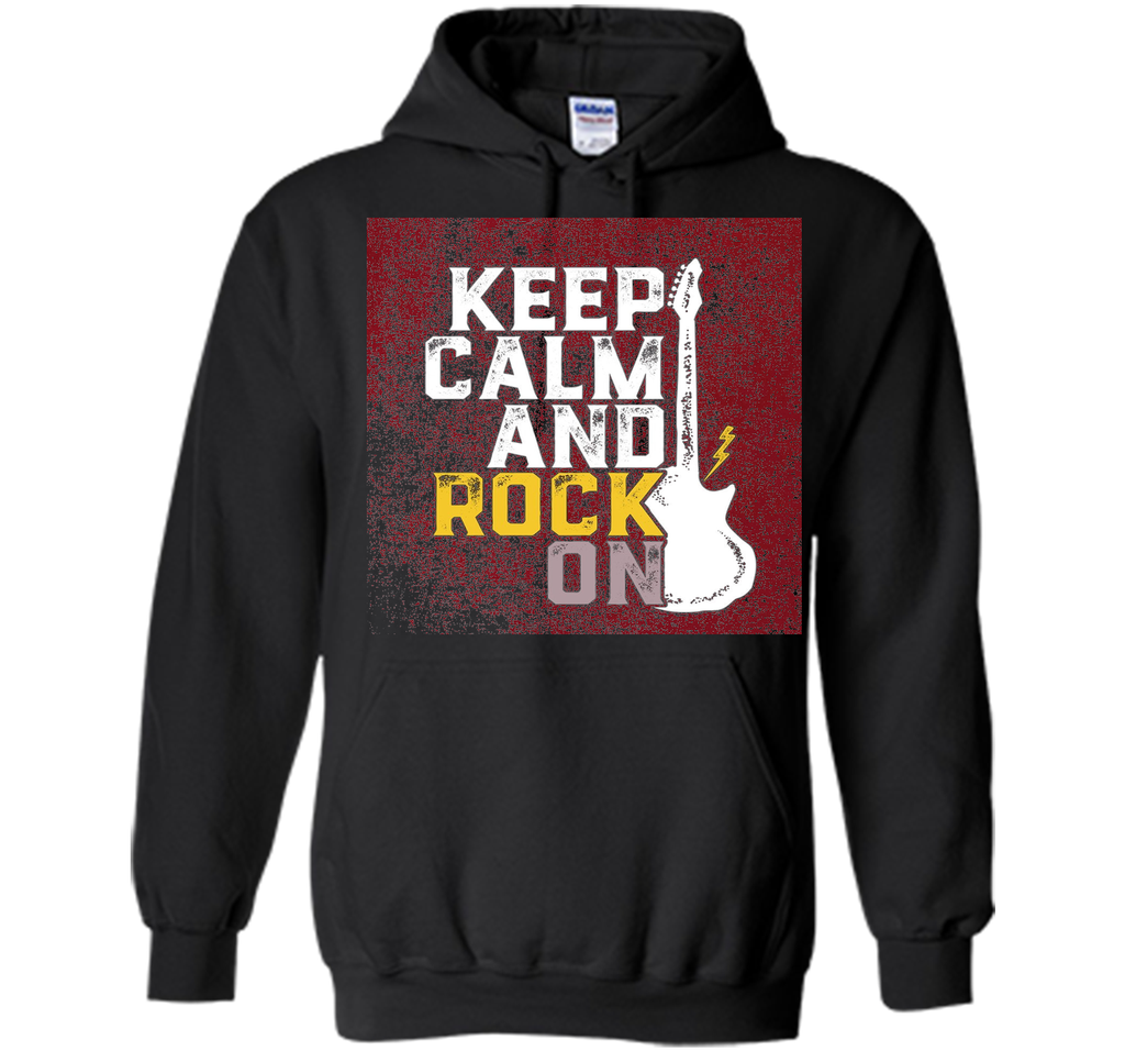 Keep Calm and Rock On Music T-shirt Vintage Grunge Style
