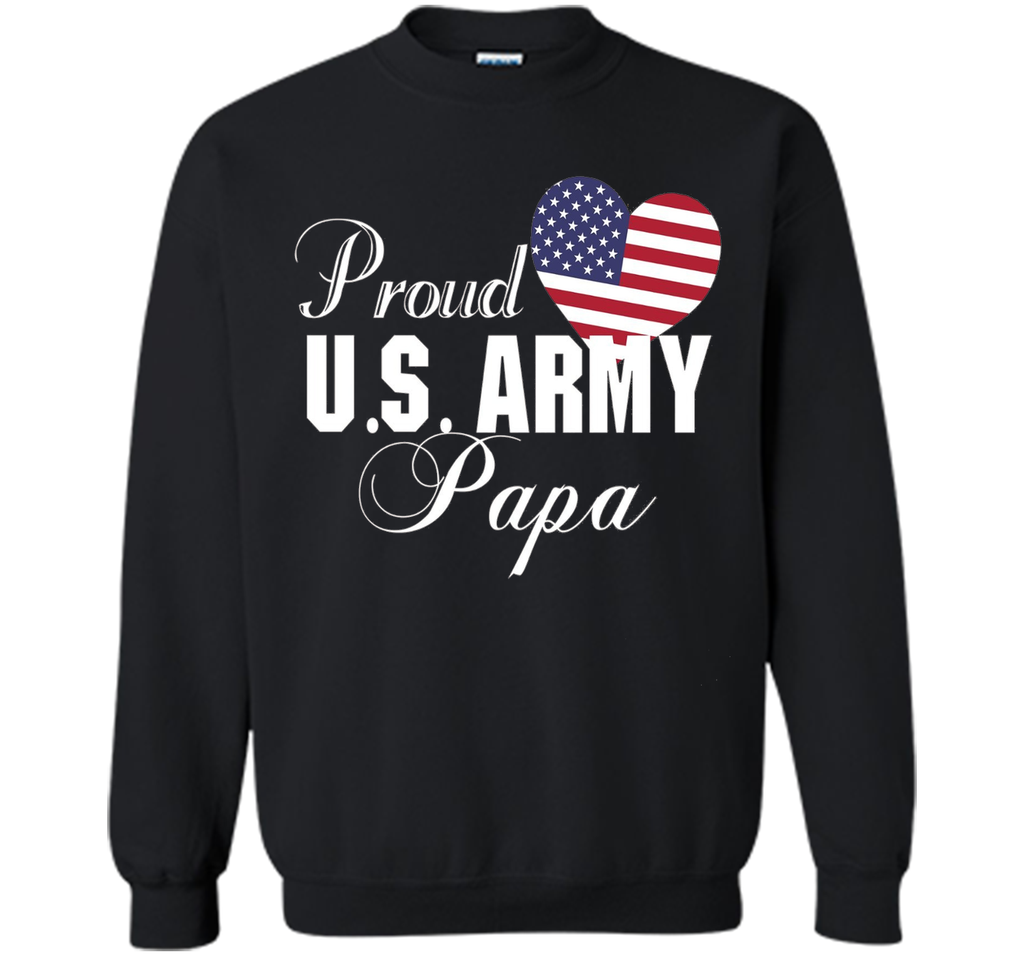 Mens Gift for Father's Day - Proud U.S. Army Papa Heart T-shirt