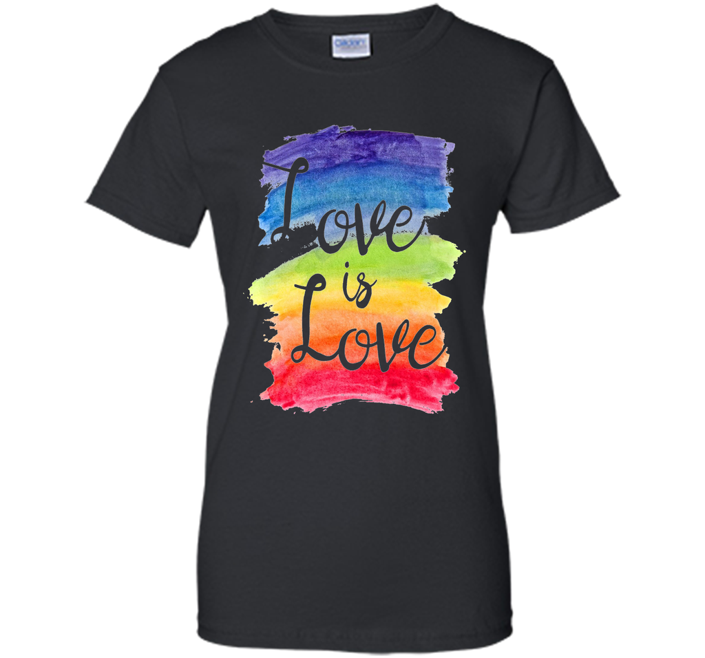 Love, Is Love Rainbow T-shirt, Gay Lesbian Pride Watercolors