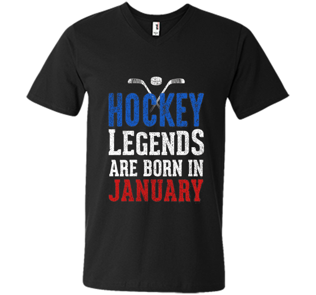 Hockey Legends Are Born In January Birthday T-shirt
