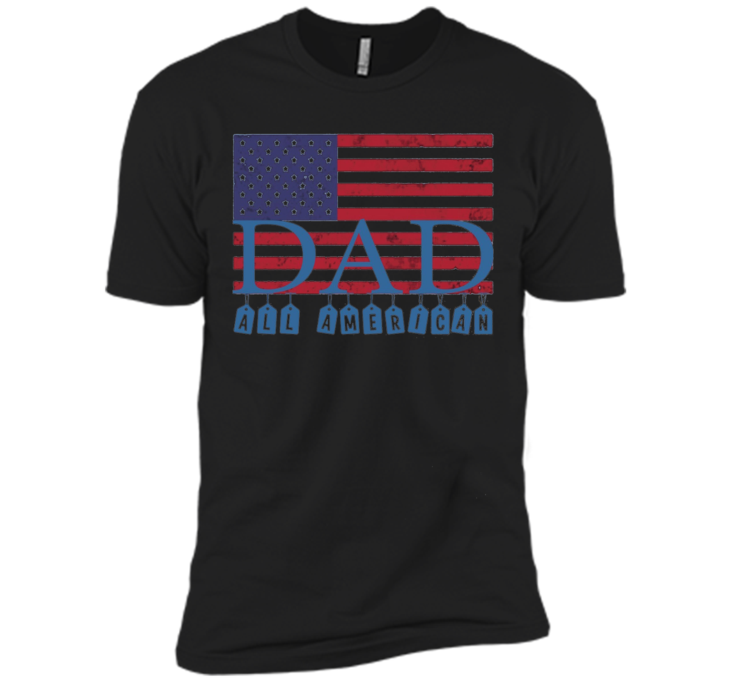 Mens Mens All American Dad American Flag Shirt, Father's Day Gift