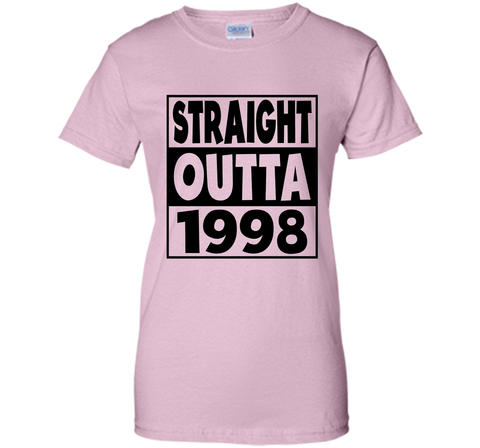 19th Birthday Gift T-Shirt Straight Outta 1998 White