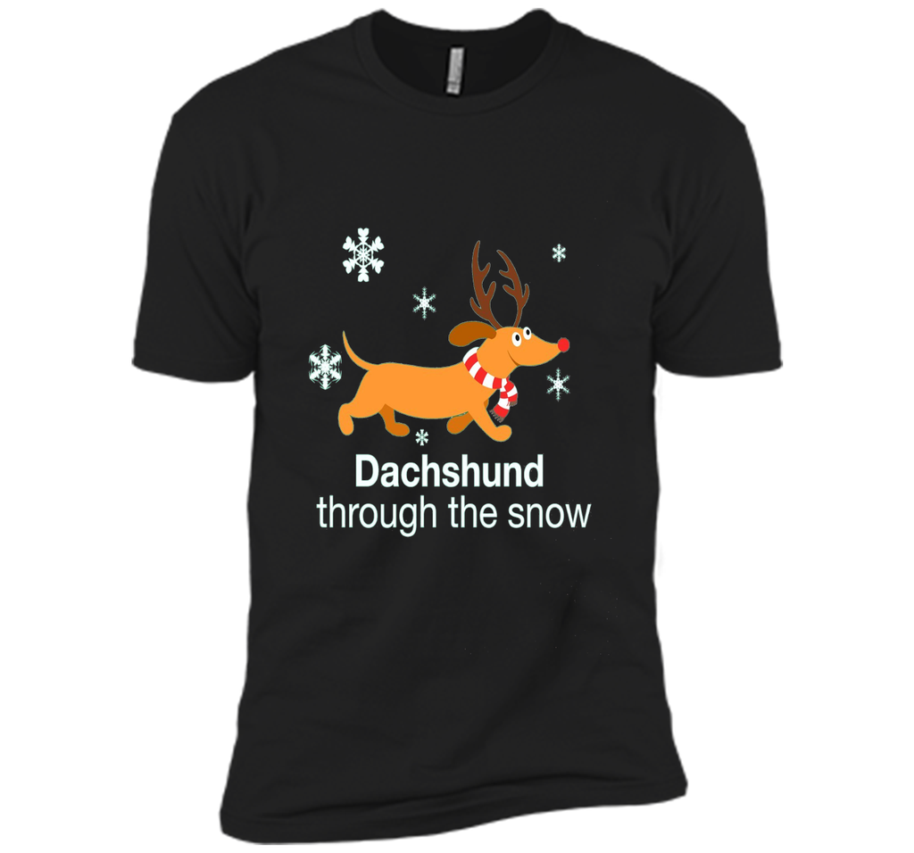 Dachshund through the snow Christmas T-Shirt