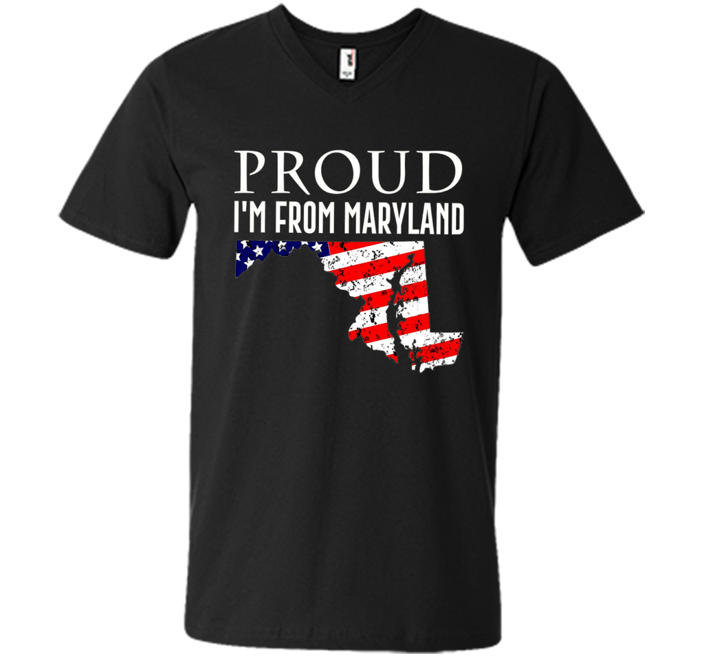 Proud of maryland-US flag Independence day Tshirt