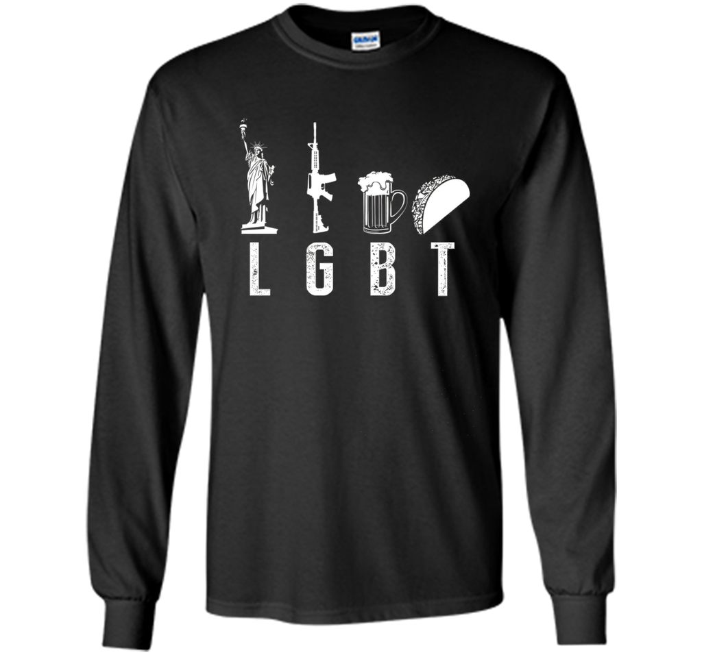 Liberty Gun Beer Funny T-shirt America - LGBT
