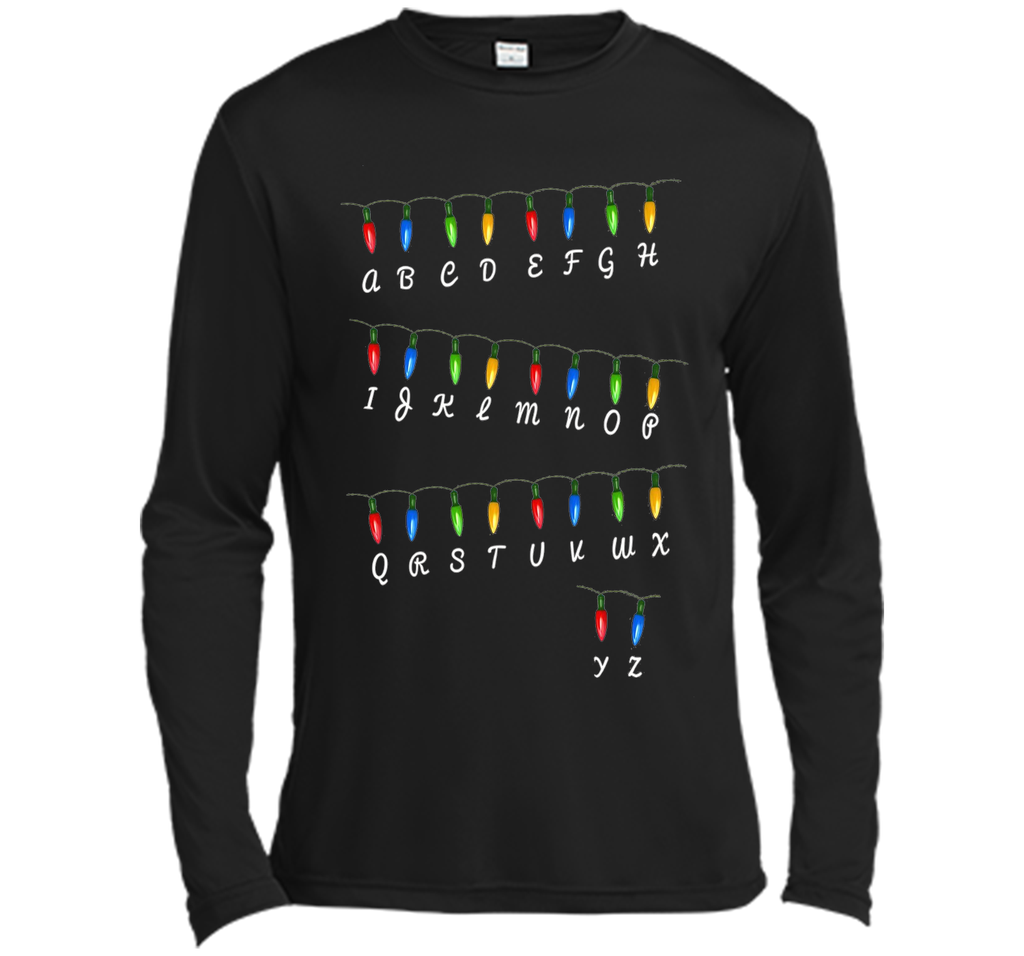 Weird Christmas Alphabet Tree Lights Holiday T-Shirt