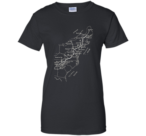Appalachian Trail Hand-drawn Map Vintage Look T-Shirt