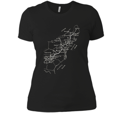 Appalachian Trail Hand-drawn Map Vintage Look T-Shirt
