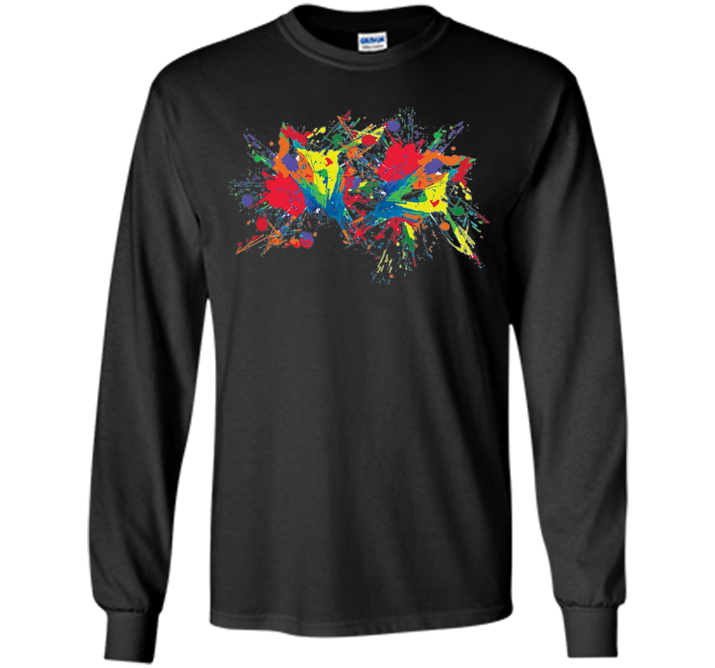 Rainbow Paint Splatter LGBT Gay Pride T-Shirt