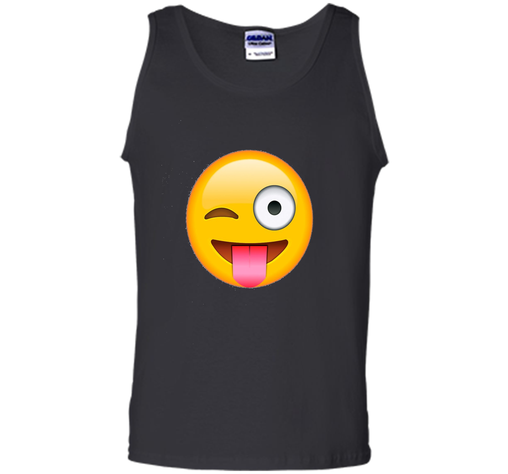 Face Emoticon Tongue Out Emoji with Winking Eye T-shirt