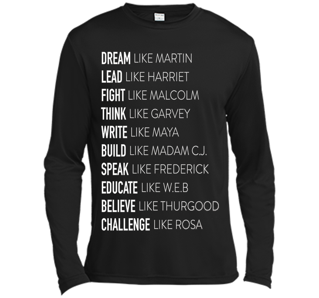 Dream Lead Fight Think Write Build Speak Educate T shirt