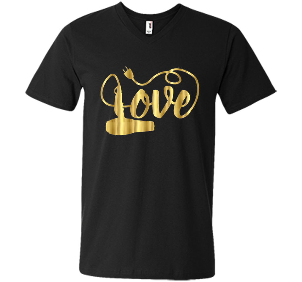 Valentines Day Shirt Love Hair Stylist Hairdresser Gift Gold