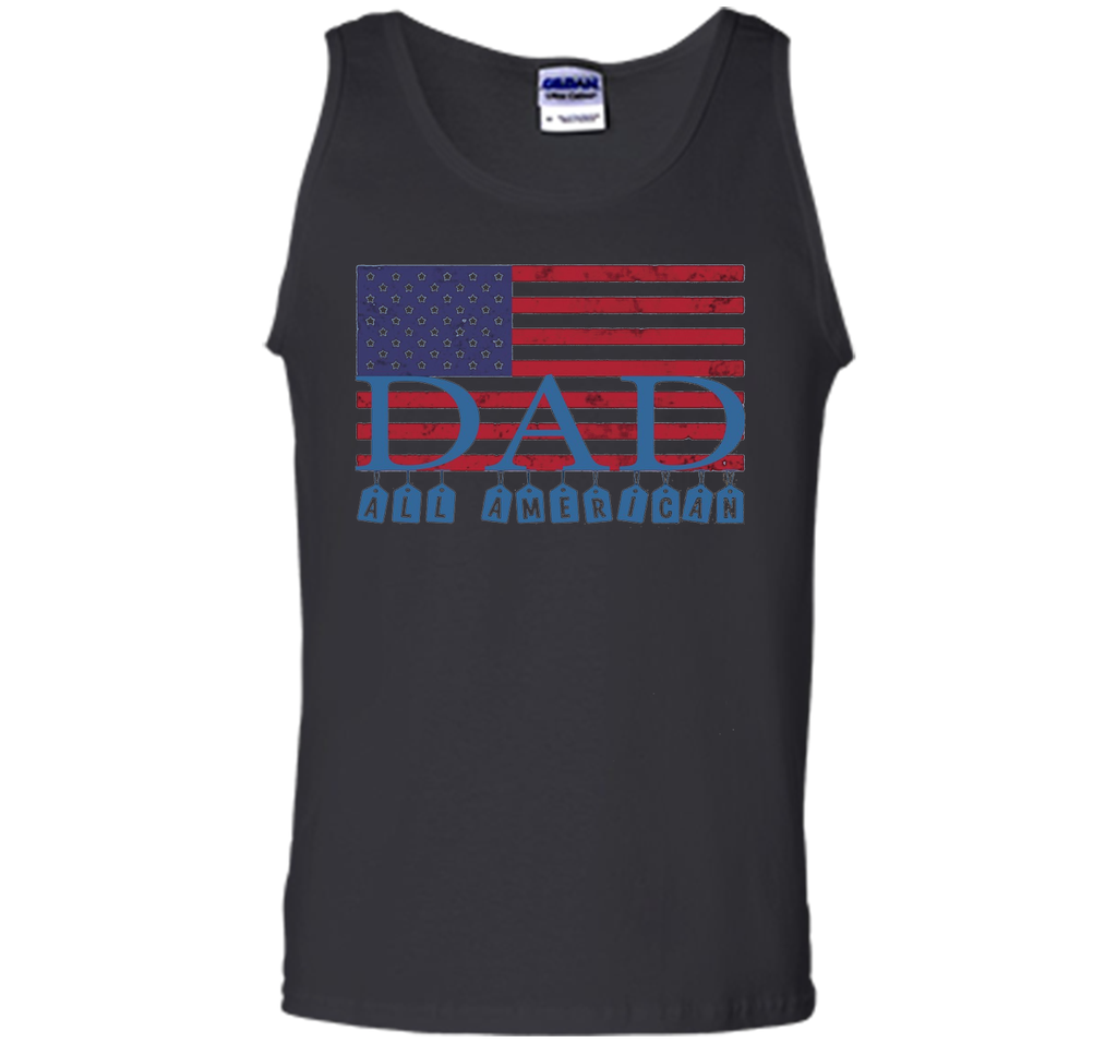 Mens Mens All American Dad American Flag Shirt, Father's Day Gift