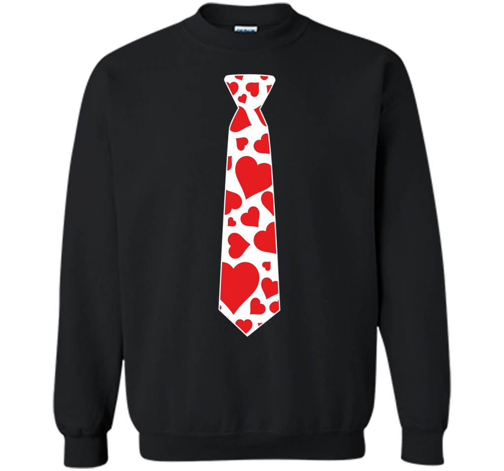 Valentine's Day Hearts Neck Tie T-Shirt For Kids & Adults
