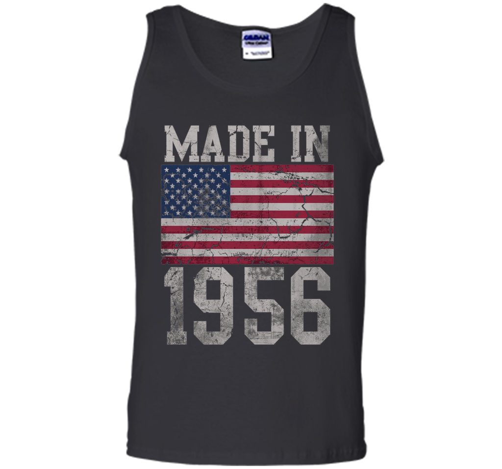Popular 60th Birthday Made In 1956 American Flag T-Shirt