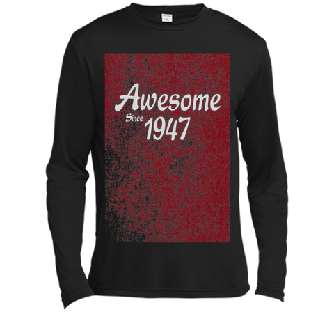 70th Birthday Gift T-Shirt Awesome Since 1947 (Fitted)
