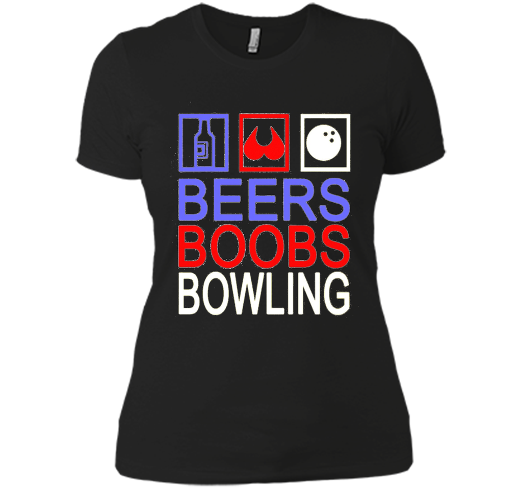 Funny Bowling Shirt - Beers Boobs Bowling Shirt