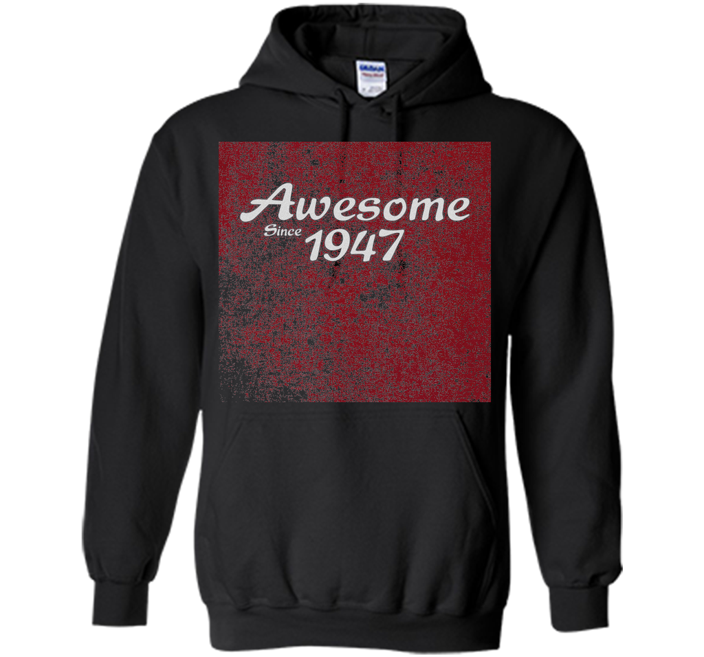 70th Birthday Gift T-Shirt Awesome Since 1947 (Fitted)