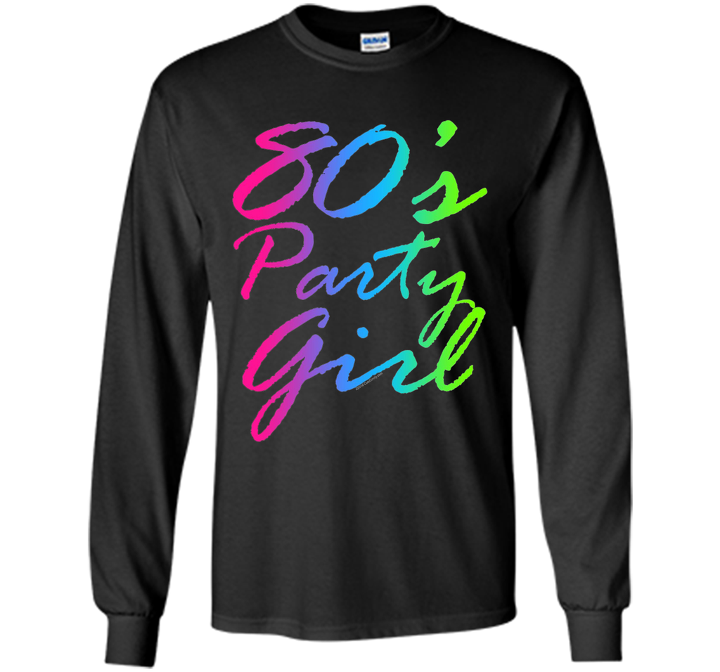 80s Party Girl Neon Retro Halloween Costume 1980s T-Shirt