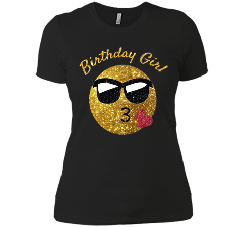 Birthday Emoji T Shirt Birthday Girl Heart Kiss Shades Emoji