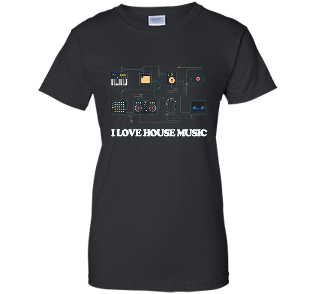 I Love House Music T-Shirt Electronic Music Apparel