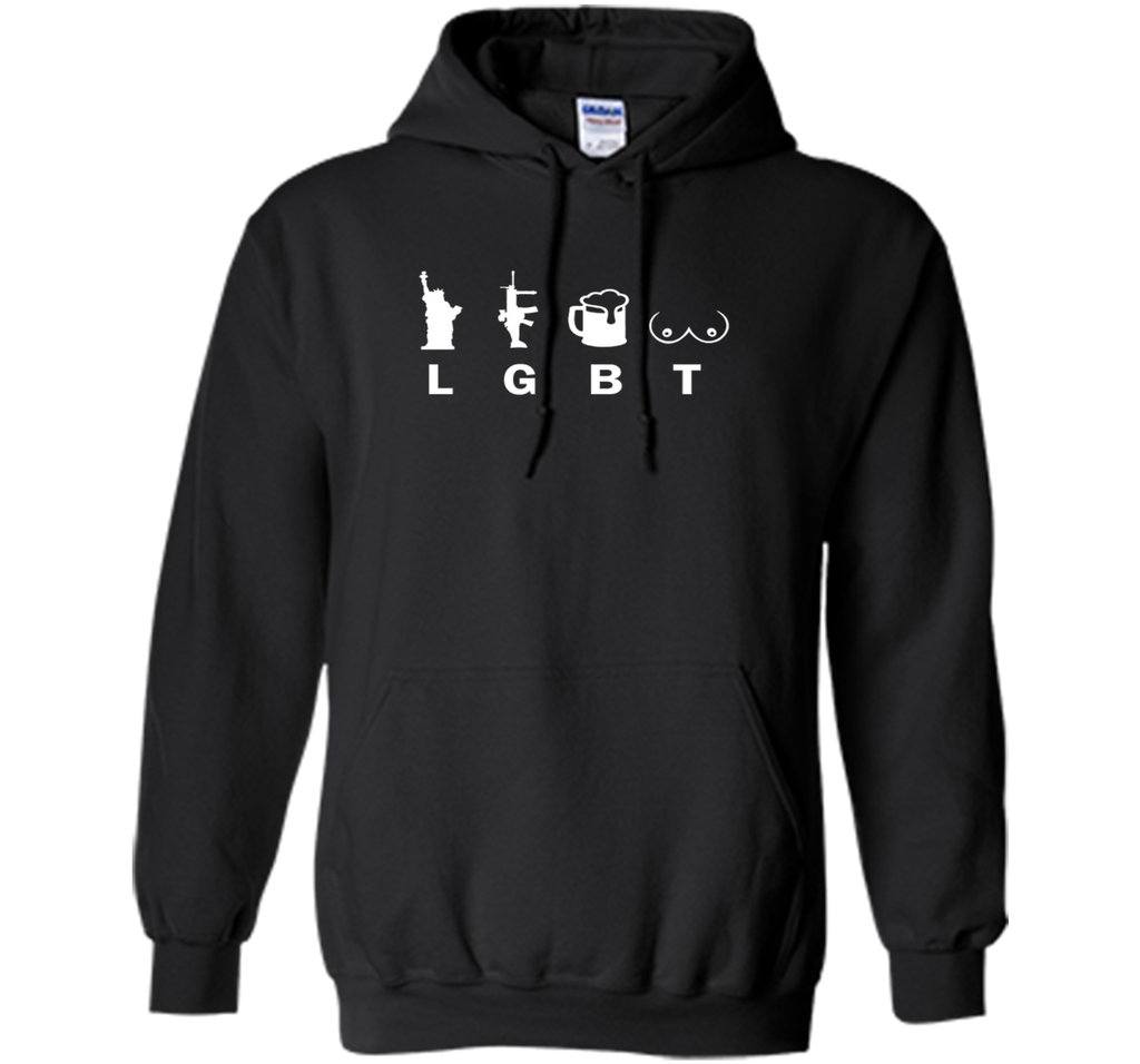 LGBT Liberty Guns Beer & Tts Second Amendment Funny T-Shirt