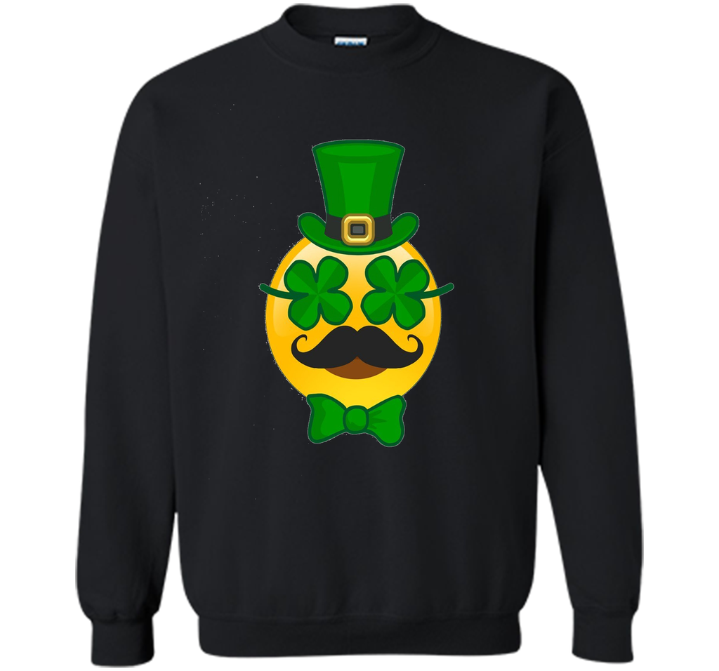 St Patricks Day Emoji T-Shirt Funny Mustache Men Girls Boys