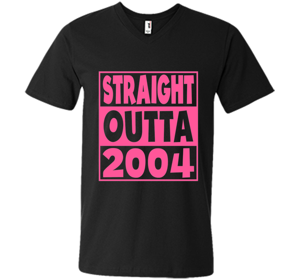 13th Birthday Gift T-Shirt Straight Outta 2004 Pink