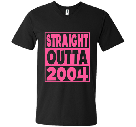 13th Birthday Gift T-Shirt Straight Outta 2004 Pink