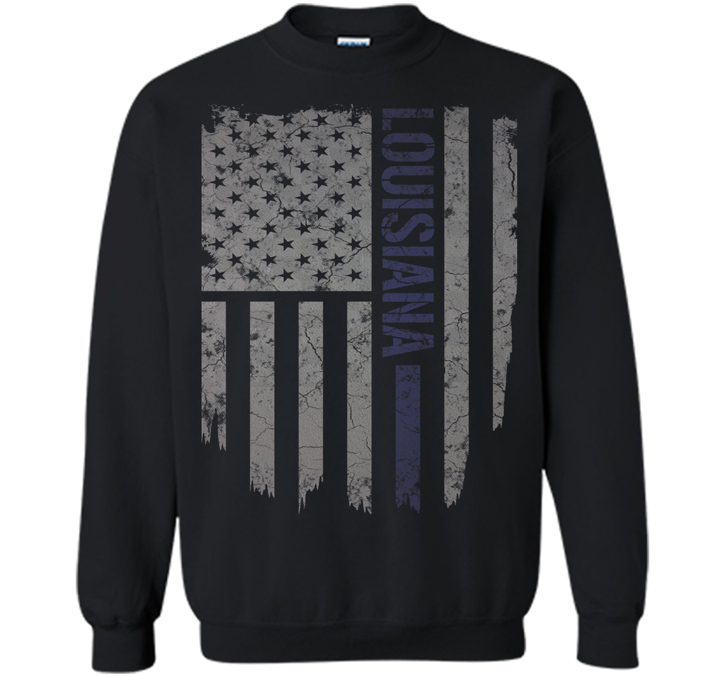Louisiana Thin Blue Line American Flag T-Shirt T-Shirt