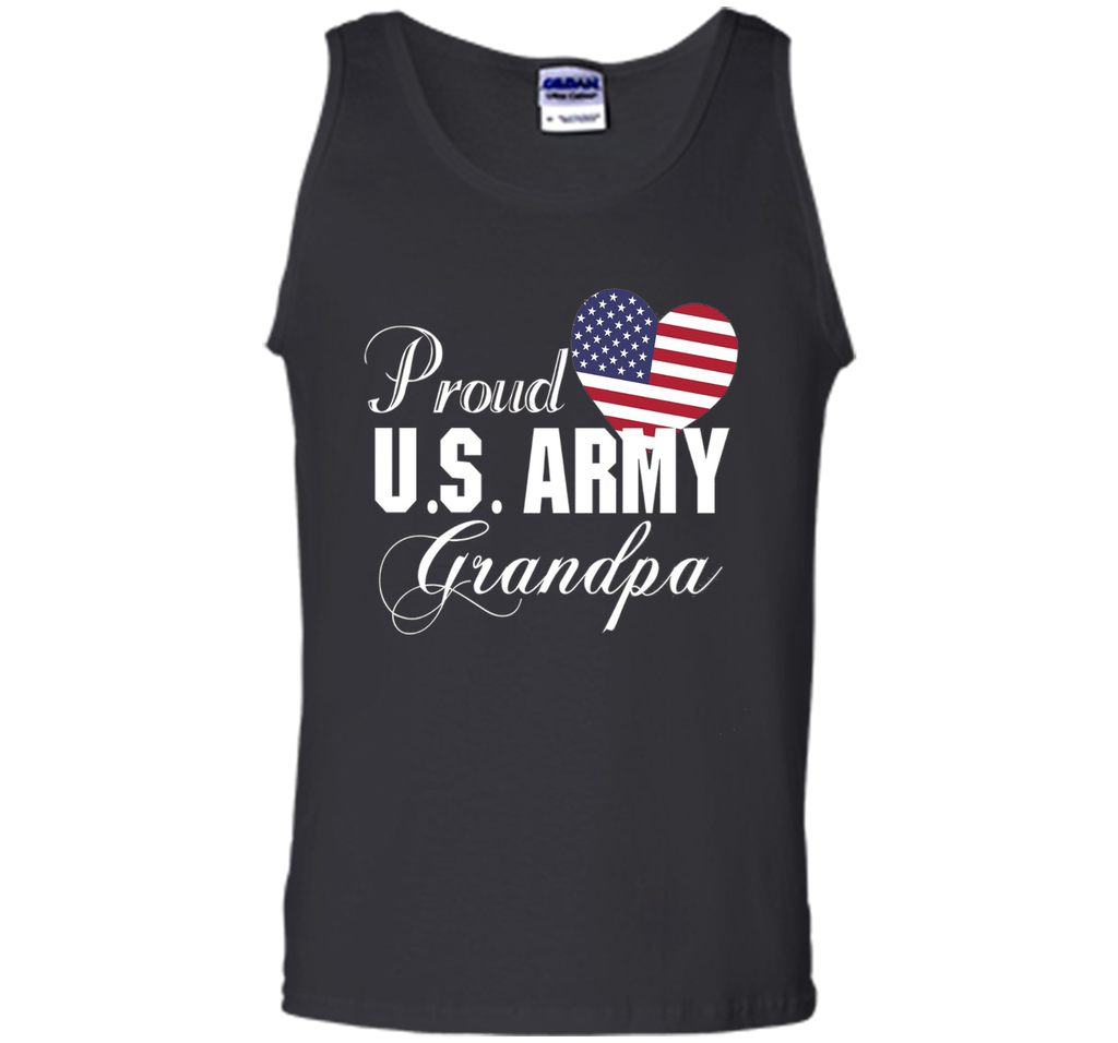 Mens Gift for Father's Day - Proud U.S Army Grandpa Heart T-shirt
