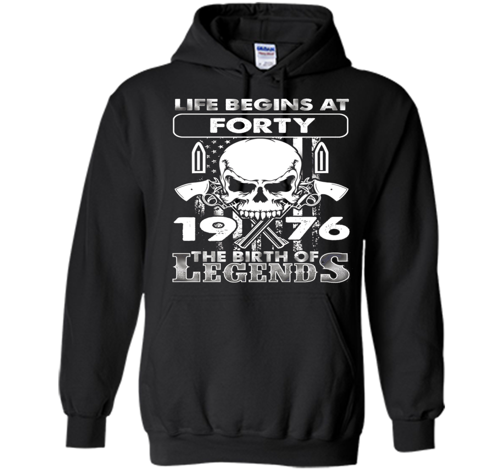 Life Begins At Forty 1976 The Birth Of Legends - Gun TShirt
